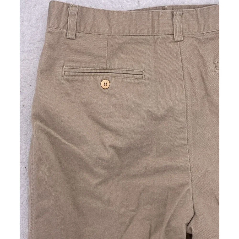 Vintage Adidas Team Pleated Chino Shorts Mens 36 Khaki Cotton Twill Gorpcore Y2K